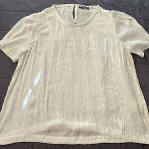 EUC Karl Lagerfeld Paris, white short sleeved blouse, size